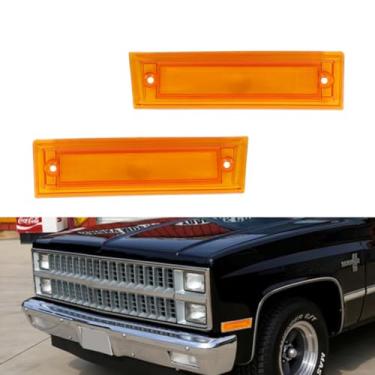 Imagem de Tonsya Para Chevrolet Pickup Blazer 1981-1991 Jimmy Suburban C10 C20 C30 GMC Para-choque Frontal Marcador Lateral Carcaça Lente Âmbar 915557 915558 GM2550115 GM2551107