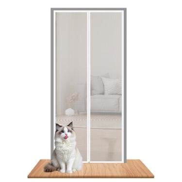 Imagem de Rrlihjgu Porta de Tela para Animais de Estimação | Barreira de para Gatinhos Interior,Grade Respirável para Bebê, Malha Reforçada para Garagem, Corredor, Cozinha, Varanda, Armazém, Quarto, Apartamento