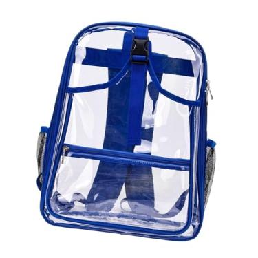Imagem de YIJU Mochila de tênis, bolsas para raquetes, PVC, leve, transparente, grande capacidade, unissex, academia, badminton, mochila de tênis para homens e, Azul
