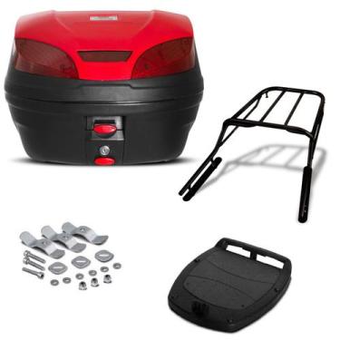Imagem de Bau 30 Litros Pro Tork Smartbox 3 + Bagageiro Xr 250 Tornado Vermelho,