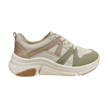 Imagem de Tenis Feminino Modare Supreme/np, Branco off, Verde, Bege, 36