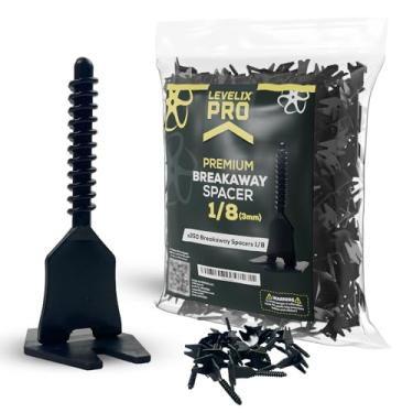 Imagem de LEVELIX PRO Sistema de nivelamento de azulejos Ferramentas de piso 1/8 e espaçadores de azulejos - Kit de refil - 250 espaçadores de separação - Para profissionais e projetos DIY - Ebook gratuito