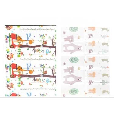 Imagem de Tatame Infantil，Almofada de Aquecimento Infantil 200cm X 150cm X 8mm, Borracha Dupla Face, Almofada de Bebê Espessada de 10mm(Girafa Urso 150x200x6mm)