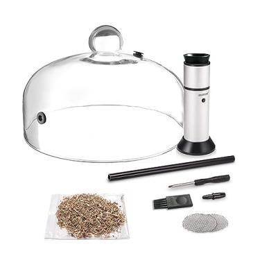 Imagem de Pistola portátil para fumar alimentos com efeito de estufa mini para uso ao ar livre e em casa adiciona forte sabor de fumaça para coquetéis, peru, queijo e assim por diante em alguns minutos, pacote C