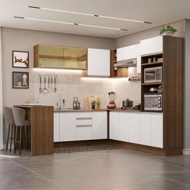 Imagem de Cozinha Completa 504001 Com Armário E Bancada Rustic/Branco - MADESA