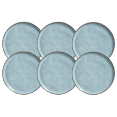 Imagem de Jogo De Pratos Fundo Bio Breeze 22,5cm 830ml Kit 6 Peças Azul Sopa Cer