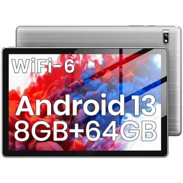 Imagem de Tablet 2024 10 polegadas Android 13 tablets processador Octa-Core, 8 GB + 64 GB 1 TB expansão, bateria de 6000 mAh, 2,4 G + 5G Wi-Fi 6, câmera dupla 2MP+8MP, Bluetooth, tela sensível ao toque IPS 1280