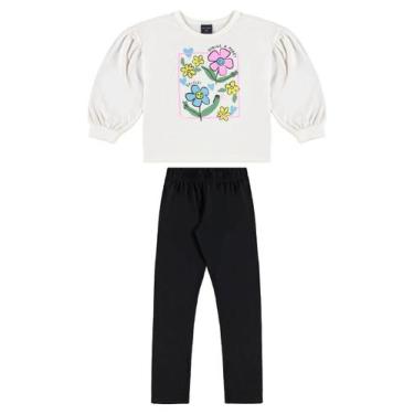 Imagem de Conjunto Blusão e Calça Legging Guloseima, Branco, 2