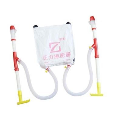 Imagem de Ioensy Distribuidor de fertilizantes manual, eficiente e multifuncional, ferramenta de aplicação de esterco para fertilização externa em gramados de, Tubo de Pvc Duplo