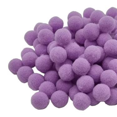 Imagem de Pompom poliéster 10mm para Laços Tiaras Roupas e Artesanatos com 100 u