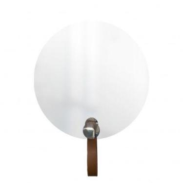 Imagem de Espelho Funcional Hook Cromado Alça Caramelo 50 Cm Redondo - e2g Desig