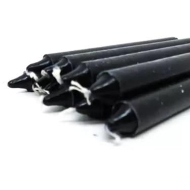 Imagem de Vela Preta Palito Comum Pacote C/ 50 Velas