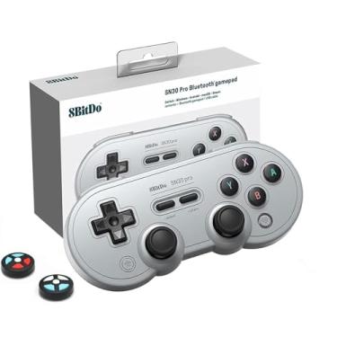 Imagem de 8Bitdo SN30 Pro Bluetooth Controller, Hall Effect Joystick Update, Compatible with Switch/Switch 2, PC, macOS, Android, Steam Deck & Raspberry Pi (Gray)