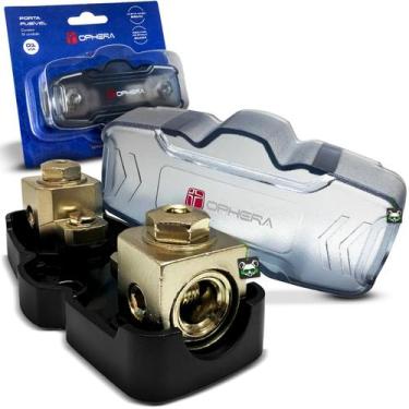 Imagem de Porta Fusível Mini Faca 1 Via 4 Awg 53mm Niquel Fumê Ophera