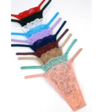 Imagem de Calcinha Fio Dental em Renda Básica - Tanga Maria - JU00063 - Sol&Sedu