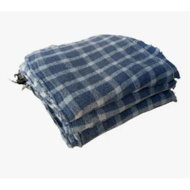 Imagem de Pano De Chão Saco Xadrez 60x40cm 100% Algodão Alvejado Kit Com 10 Cor 