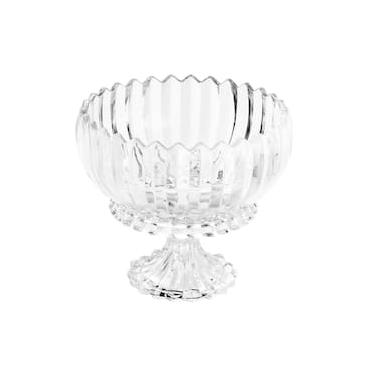 Imagem de Centro de Mesa com Pé de Cristal Wolff Geneva Redondo 24x20cm Design Elegante