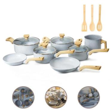 Imagem de Jogo de Panelas Premium 10 Peças 2mm Completo Revestimento Cerâmico An