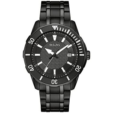 Imagem de Bulova Relógio masculino clássico, Preto, 3 ponteiros