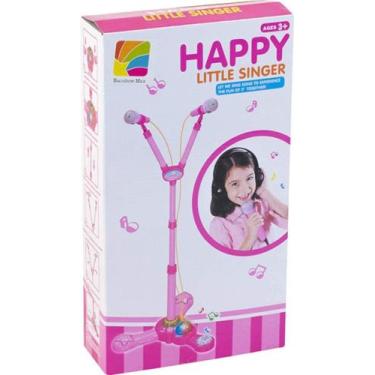 Imagem de Microfone Infantil Brinquedo Karaoke Com Pedestal Som Luz - Litter Sin