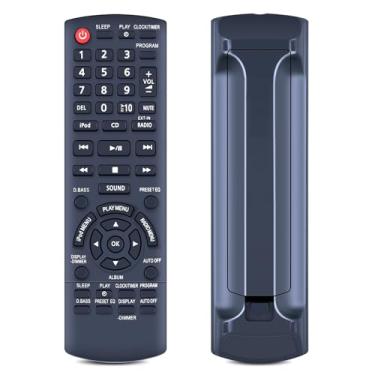 Imagem de Controle remoto de substituição N2QAYB000640 para sistema estéreo compacto Panasonic SC-HC25 SC-PM500 SC-PM500DB SA-HC25 SA-PM500 SA-PM500DB SB-PM500