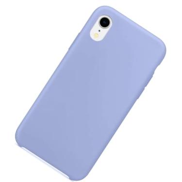 Imagem de Capa Capinha Para iPhone Xr Azul Bebê Aveludada + Película 3D
