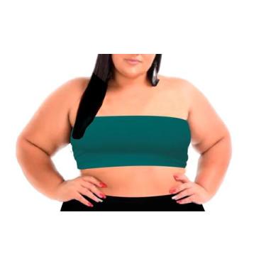 Imagem de Cropped sem alça Faixa Plus Size Top Do Tam Pp Ao G4 - topbrasil , Ver