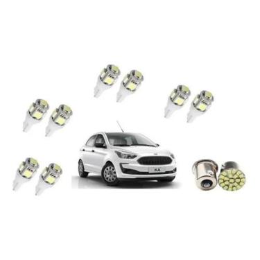 Imagem de Kit Lampada Super Branca Novo Ford Ka 2015 2016 2017 + Leds - Techone