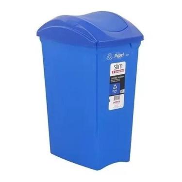 Imagem de Lixeira Basculante - Seletiva - Papel - 40 Litros - Sanremo