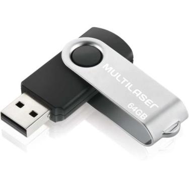 Imagem de Pen Drive USB TWIST 64GB Preto - Multilaser
