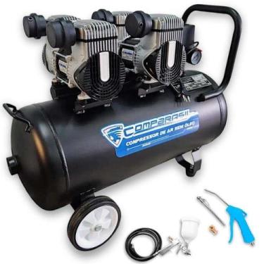 Imagem de Compressor Portátil 10 Pés 1HP 50L sem Óleo 1200*2-50L COMPBRASIL com 