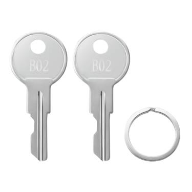 Imagem de INTHVKIL Chaves de substituição B02 para caixa de ferramentas Husky, pacote com 2, código pré-cortado B02, serve para Hudson Dewalt Home Depot Toolboxes