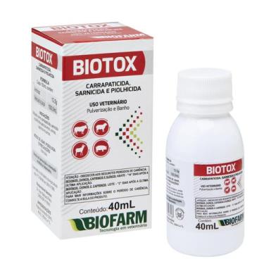 Imagem de Banho E Pulverização em Cães - Biotox 40 ML - AntiPulgas, Carrapatos e