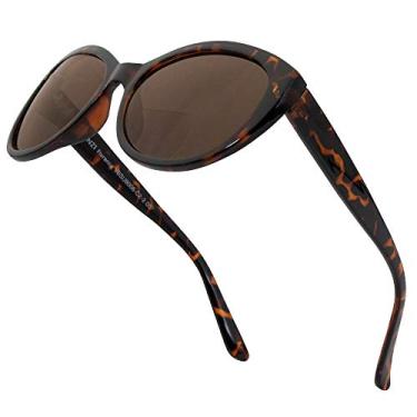 Imagem de VITENZI Óculos de sol com leitores para mulheres, óculos de sol trapaceiros de leitura matizada, Florença, Tartaruga, Medium