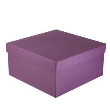 Imagem de Caixa de Presente Cartonada Rígida Premium 25x25x10 cm (Roxo)