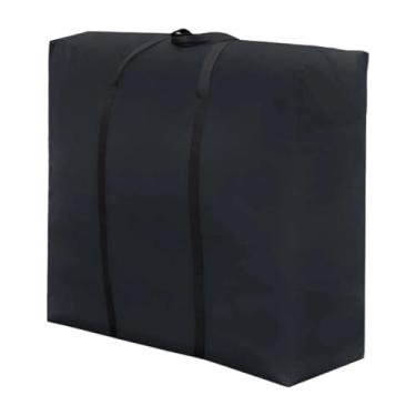 Imagem de FashionCha Organizador de bolsa dobrável para cadeiras de rodas, resistente, tecido Oxford preto, estojo compacto para transporte, bolsa de viagem com rodinhas, Comprimento 82 Cm