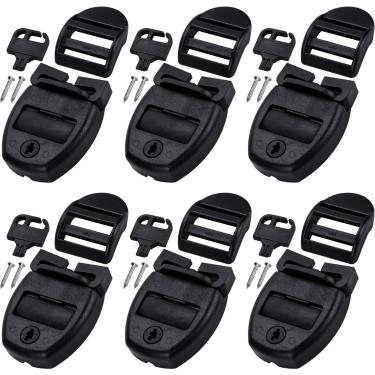 Imagem de OIIKI 6 conjuntos de clipes de cobertura de banheira de hidromassagem de spa, substituição de clipes de capa de hidromassagem, kit de trava de trava de cobertura de banheira de hidromassagem com 12