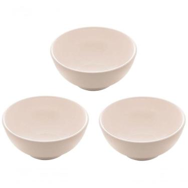Imagem de Jogo Tigela Bowl Porcelana Clean Branca 350ml 3 Unidades - Lyor