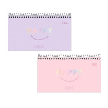 Imagem de Agenda espiral semanal de bolso Happy 2026 Tilibra