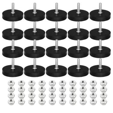 Imagem de Ímãs de neodímio revestidos de borracha dcvbny M4/22mm - 20 unidades
