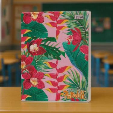 Imagem de Caderno Brochura Tropical Feminino Capa Dura Univ 96 FLS Sortido- Insp