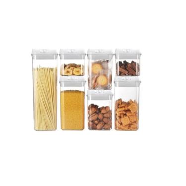Imagem de Conjunto de 7 recipientes herméticos de armazenamento de plástico