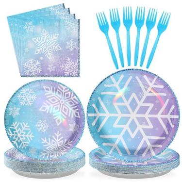 Imagem de Conjunto de talheres de festa Grencian Snowflake Christmas Winter