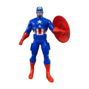 Imagem de Boneco Capitão América Articulado 22cm  Presente Infantil ou Coleciona