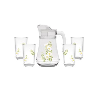 Imagem de Conjunto Jarra e 4 Copos Vidro Margarida Hauskraft