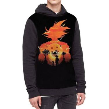Imagem de Moletom Com Capuz Dragon Ball Goku Ref:31 - smoke, Preto, GG