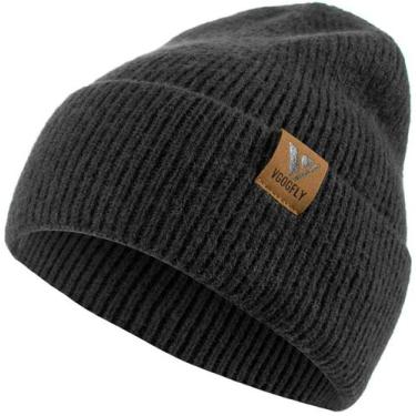 Imagem de Gorro Vgogfly Masculino e Feminino, Malha Desleixada, Inverno, Azul Cl
