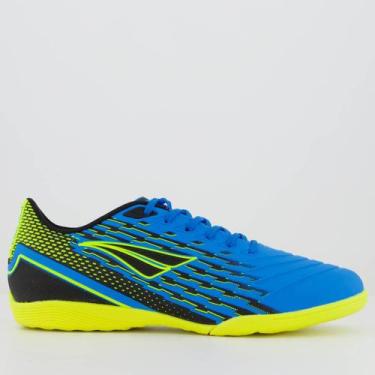 Imagem de Chuteira Penalty Garra Y 2 Futsal Azul e Preta, 37