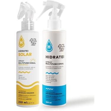 Imagem de Kit Leav-in 1x Leave-in Hidratei + 1x Spray Multifuncional Spray Multifincional Condicionante capilar, protetor térmico, hidratação, anti-frizz, cabelos secos.