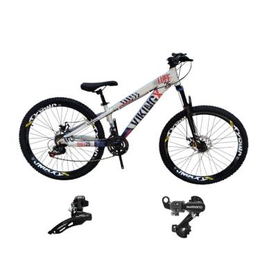 Imagem de Bicicleta 26 VikingX T25 24v Cambios Shimano Suspensão 80mm Pneu 26 Cravudo-Unissex